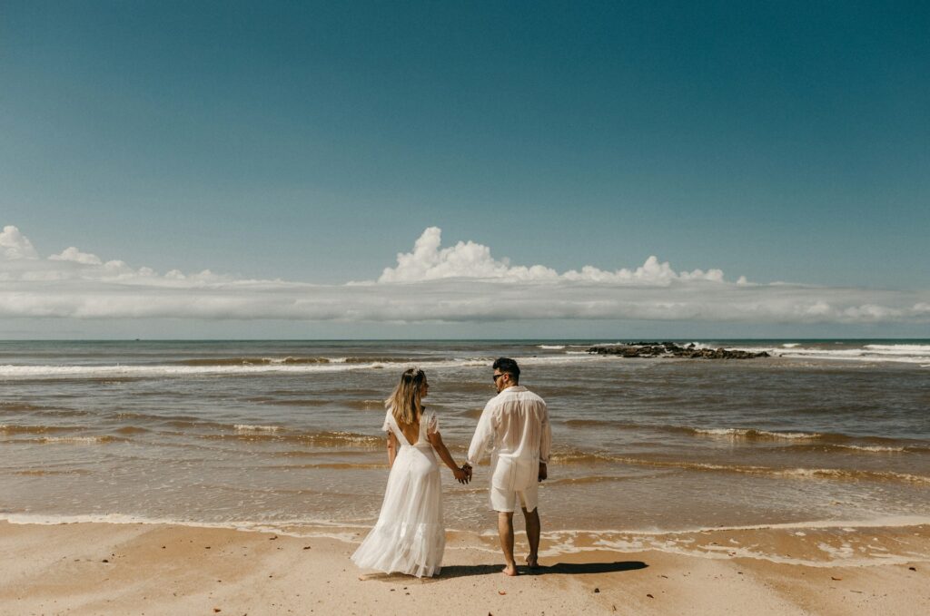 La Jolla beach Bohemian wedding