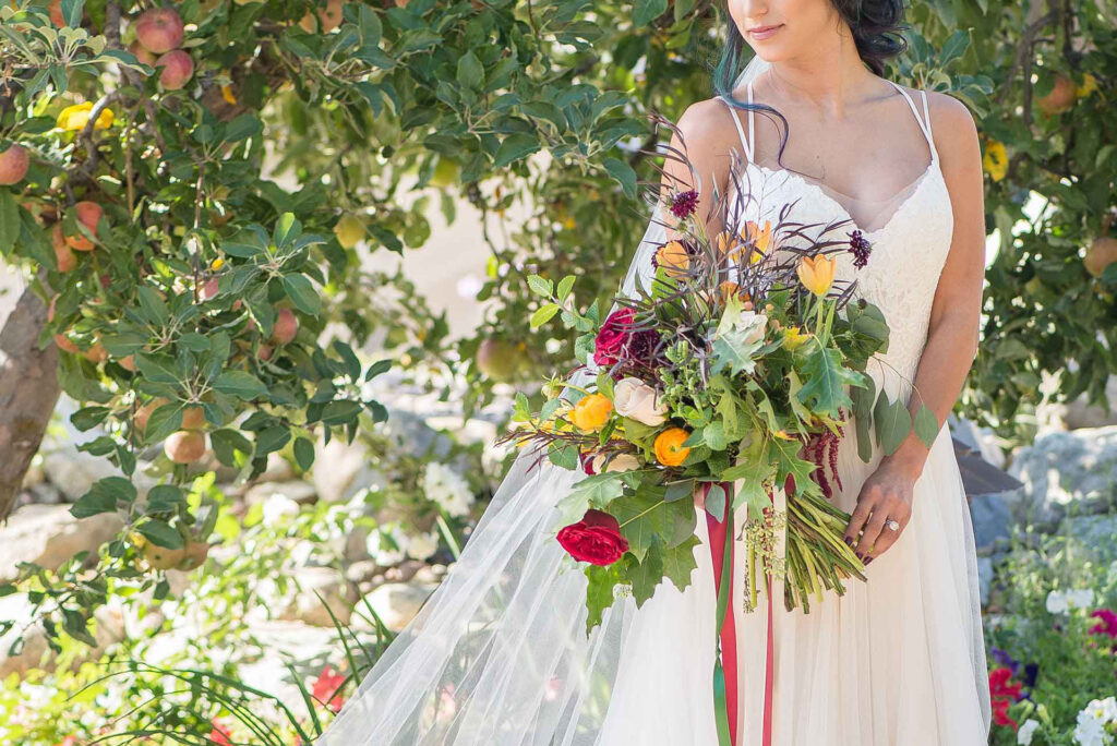 Apple Orchard Wedding Inspiration - Bride and Floral